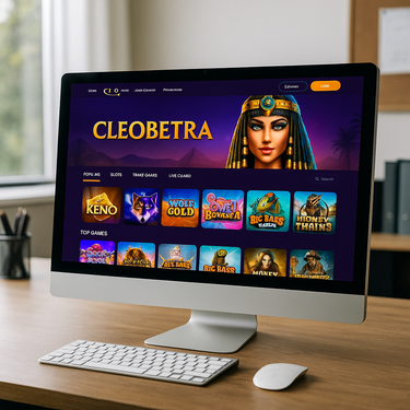 Cleobetra Casino Desktop Platform - Clean Interface Design